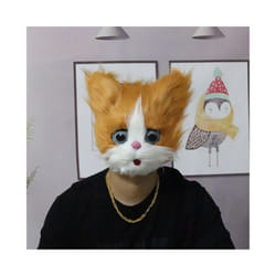 Creepy Teddy Bear Rabbit Bloody Mask Masquerade Horror Animal Half Face - Cat B