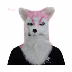 Creepy Teddy Bear Rabbit Bloody Mask Masquerade Horror Animal Half Face - Fox 6