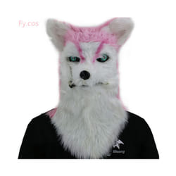 Creepy Teddy Bear Rabbit Bloody Mask Masquerade Horror Animal Half Face - Fox 6