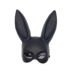 Sexy Rabbit Ears Mask Bar Masquerade Bunny Girl Ear Mask Anime Mask Kids - Matte Black