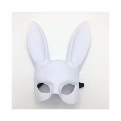 Sexy Rabbit Ears Mask Bar Masquerade Bunny Girl Ear Mask Anime Mask Kids - MatteWhite