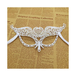 1pcs  White Sexy Lace Half Face Masks Various Styles Halloween Masquerade - 20