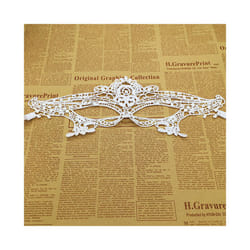 1pcs  White Sexy Lace Half Face Masks Various Styles Halloween Masquerade - 1