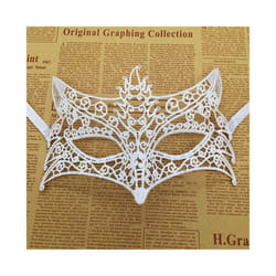 1pcs  White Sexy Lace Half Face Masks Various Styles Halloween Masquerade - 15