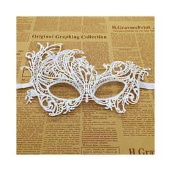 1pcs  White Sexy Lace Half Face Masks Various Styles Halloween Masquerade - 2