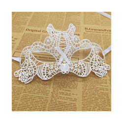 1pcs  White Sexy Lace Half Face Masks Various Styles Halloween Masquerade - 14