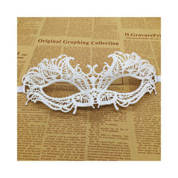 1pcs  White Sexy Lace Half Face Masks Various Styles Halloween Masquerade - 19