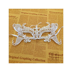 1pcs  White Sexy Lace Half Face Masks Various Styles Halloween Masquerade - 21