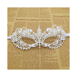 1pcs  White Sexy Lace Half Face Masks Various Styles Halloween Masquerade - 10