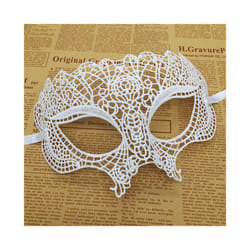 1pcs  White Sexy Lace Half Face Masks Various Styles Halloween Masquerade - 17