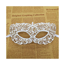 1pcs  White Sexy Lace Half Face Masks Various Styles Halloween Masquerade - 12