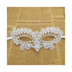 1pcs  White Sexy Lace Half Face Masks Various Styles Halloween Masquerade - 4