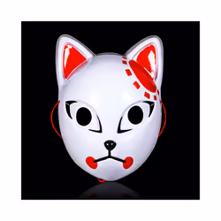 Anime Demon Slayer Kimetsu No Yaiba Tanjirou Sabito Makomo Cosplay Masks - Red