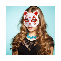 10/6/5/3pcs Masquerade Cat Face Masks DIY Party Masks Props Paintable - 6pcs