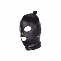Latex Unisex Hood Mask Sexy PU Leather Masks Men Women Cosplay Flirting - 2