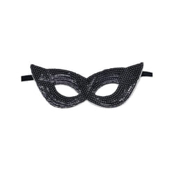 Glitter Masquerade Eye Mask Sequin Party Mask Half Cover Fancy Dress for - Black