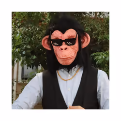 Orangutan Plush Head Cover Animal Mask Full Face Cosplay Gorilla Monkey - Monkey mask 2