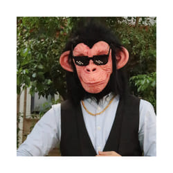 Orangutan Plush Head Cover Animal Mask Full Face Cosplay Gorilla Monkey - Monkey mask 2