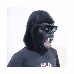 Orangutan Plush Head Cover Animal Mask Full Face Cosplay Gorilla Monkey - Bull mask 1