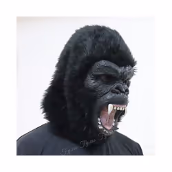 Orangutan Plush Head Cover Animal Mask Full Face Cosplay Gorilla Monkey - Bull mask 1