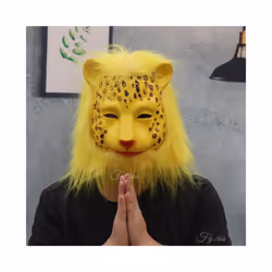 Monkey Mask Halloween Woman Costume Carnival Cosplay Donkey Horse Animal - Leopard mask