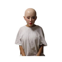 Bald Women Halloween Mask Realistic Female Woman Face For Crossdressing - Bald Full Face