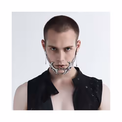 Future Technology Machinery CyberPunk Cosplay Unisex Gothic Punk Metal - B