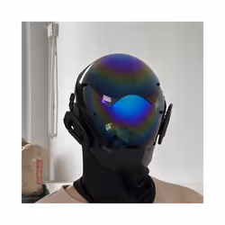 Personalized Black Cyberpunk Mask Cosplay Mechanical Sci-fi Gear Cyberpunk - Color mask