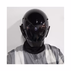 Personalized Black Cyberpunk Mask Cosplay Mechanical Sci-fi Gear Cyberpunk - Color mask