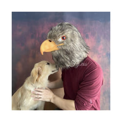 Bear Mask Mascara Latex Full Face Enhance Masquerade Cosplay Rave Funny - Eagle mask 1