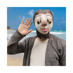 Bear Mask Mascara Latex Full Face Enhance Masquerade Cosplay Rave Funny - Sloth mask