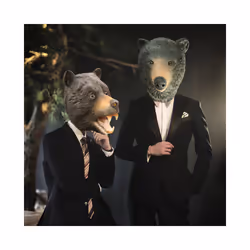 Bear Mask Mascara Latex Full Face Enhance Masquerade Cosplay Rave Funny - Bull mask