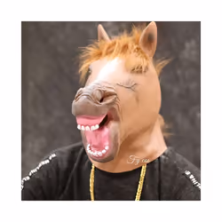 Bear Mask Mascara Latex Full Face Enhance Masquerade Cosplay Rave Funny - Horse mask