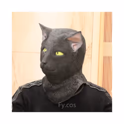 Bear Mask Mascara Latex Full Face Enhance Masquerade Cosplay Rave Funny - Cat mask 3