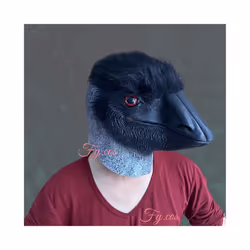 Bear Mask Mascara Latex Full Face Enhance Masquerade Cosplay Rave Funny - Ostrich mask