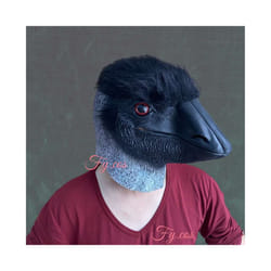 Bear Mask Mascara Latex Full Face Enhance Masquerade Cosplay Rave Funny - Ostrich mask