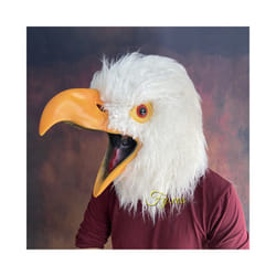 Bear Mask Mascara Latex Full Face Enhance Masquerade Cosplay Rave Funny - Eagle mask 2