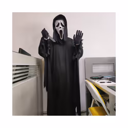 Adult Scream Ghost Face Mask And Knife Set - MASK AND COSTUME