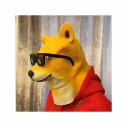 Cosplay Horse Head Mask Halloween Party Decoration Latex Animal Costume - Dog Head