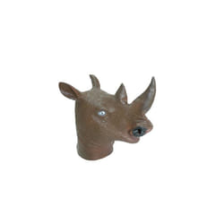 Cosplay Horse Head Mask Halloween Party Decoration Latex Animal Costume - rhino