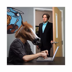 Cosplay Horse Head Mask Halloween Party Decoration Latex Animal Costume - Zebra