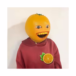 Cosplay Horse Head Mask Halloween Party Decoration Latex Animal Costume - orange