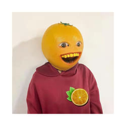 Cosplay Horse Head Mask Halloween Party Decoration Latex Animal Costume - orange