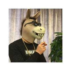 Cosplay Horse Head Mask Halloween Party Decoration Latex Animal Costume - Donkey head