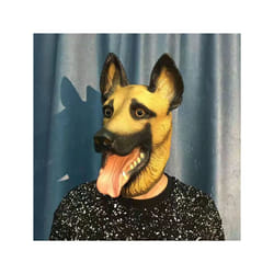 Cosplay Horse Head Mask Halloween Party Decoration Latex Animal Costume - wolfhound