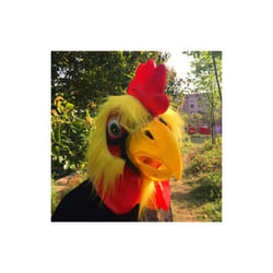 Cosplay Horse Head Mask Halloween Party Decoration Latex Animal Costume - Big Rooster