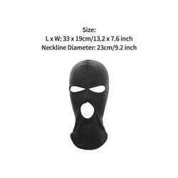 Unisex Latex Face Mask Bronzing Cloth Open Mouth and Eye Glued Head Cover - Black B