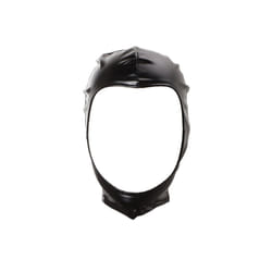 Unisex Latex Face Mask Bronzing Cloth Open Mouth and Eye Glued Head Cover - TYpe D Black