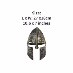 Adult Plastic Spartan Knight Helmet Sparta Mask Ancient Greek Roman Warrior - Gold