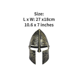 Adult Plastic Spartan Knight Helmet Sparta Mask Ancient Greek Roman Warrior - Gold